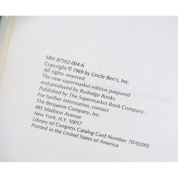 1969 Uncle Ben's The Magic Of Rice Cookbook Vintage Hardcover SBN: 87502-004-6 - Picture 3 of 16